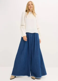 Oversize-Bluse mit Verzierungen