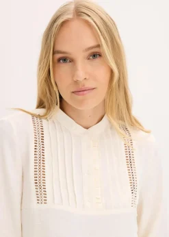 Oversize-Bluse mit Verzierungen