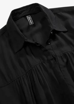 Oversized Blusentop aus fließender Viskose