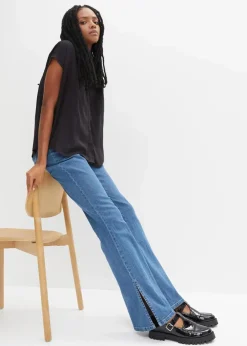 Oversized Blusentop aus fließender Viskose