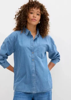 Oversized Jeanshemd aus Bio-Baumwolle
