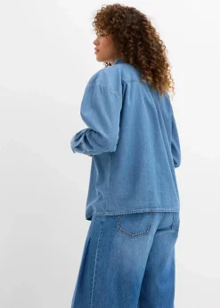 Oversized Jeanshemd aus Bio-Baumwolle