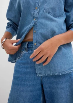 Oversized Jeanshemd aus Bio-Baumwolle