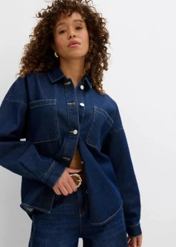 Oversized Jeans-Overshirt aus Bio-Baumwolle