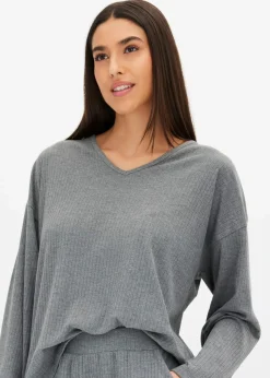 Oversized Loungewear Hausanzug aus weicher Rippe