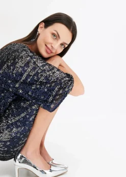 Oversized Paillettenkleid