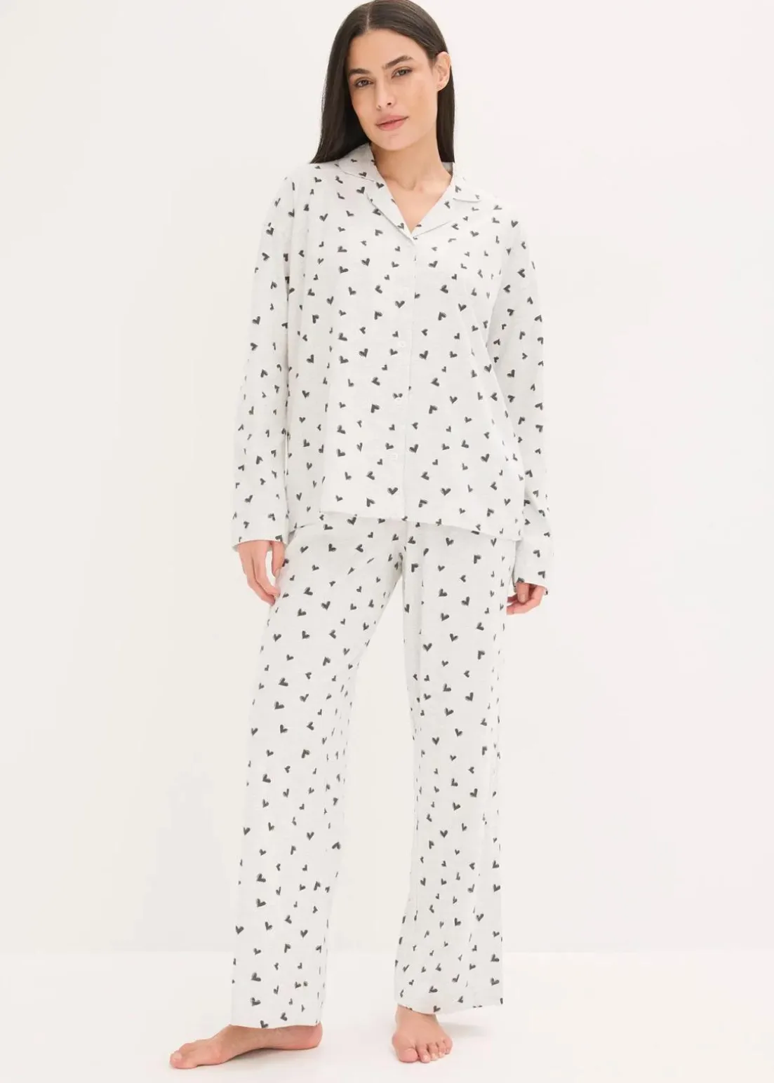 Oversized Pyjama mit Knopfleiste