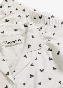 Oversized Pyjama mit Knopfleiste