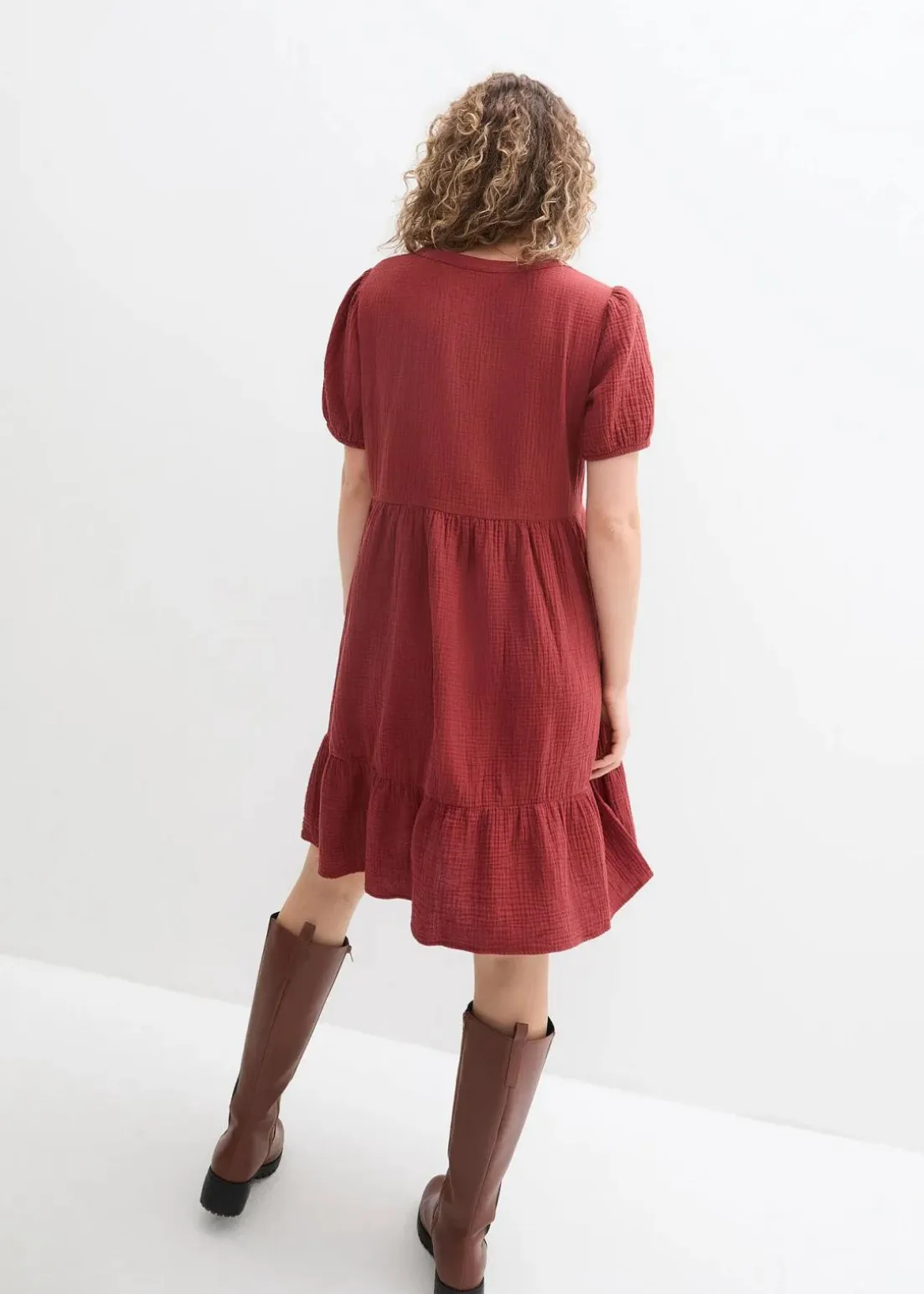 Oversized-Kleid aus Baumwoll-Musselin