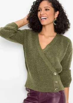 Oversized-Pullover in Wickeloptik