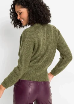 Oversized-Pullover in Wickeloptik