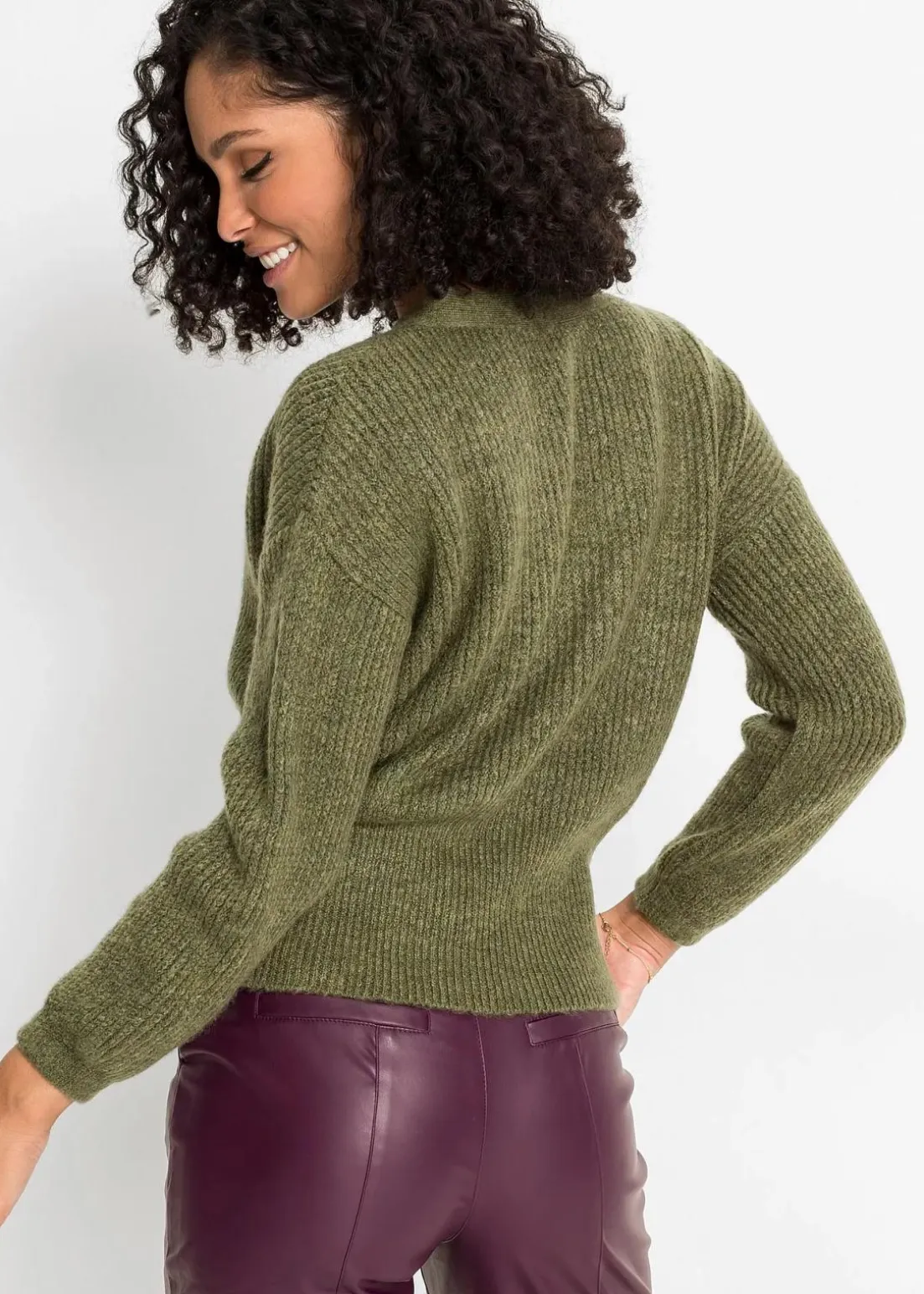 Oversized-Pullover in Wickeloptik