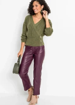 Oversized-Pullover in Wickeloptik