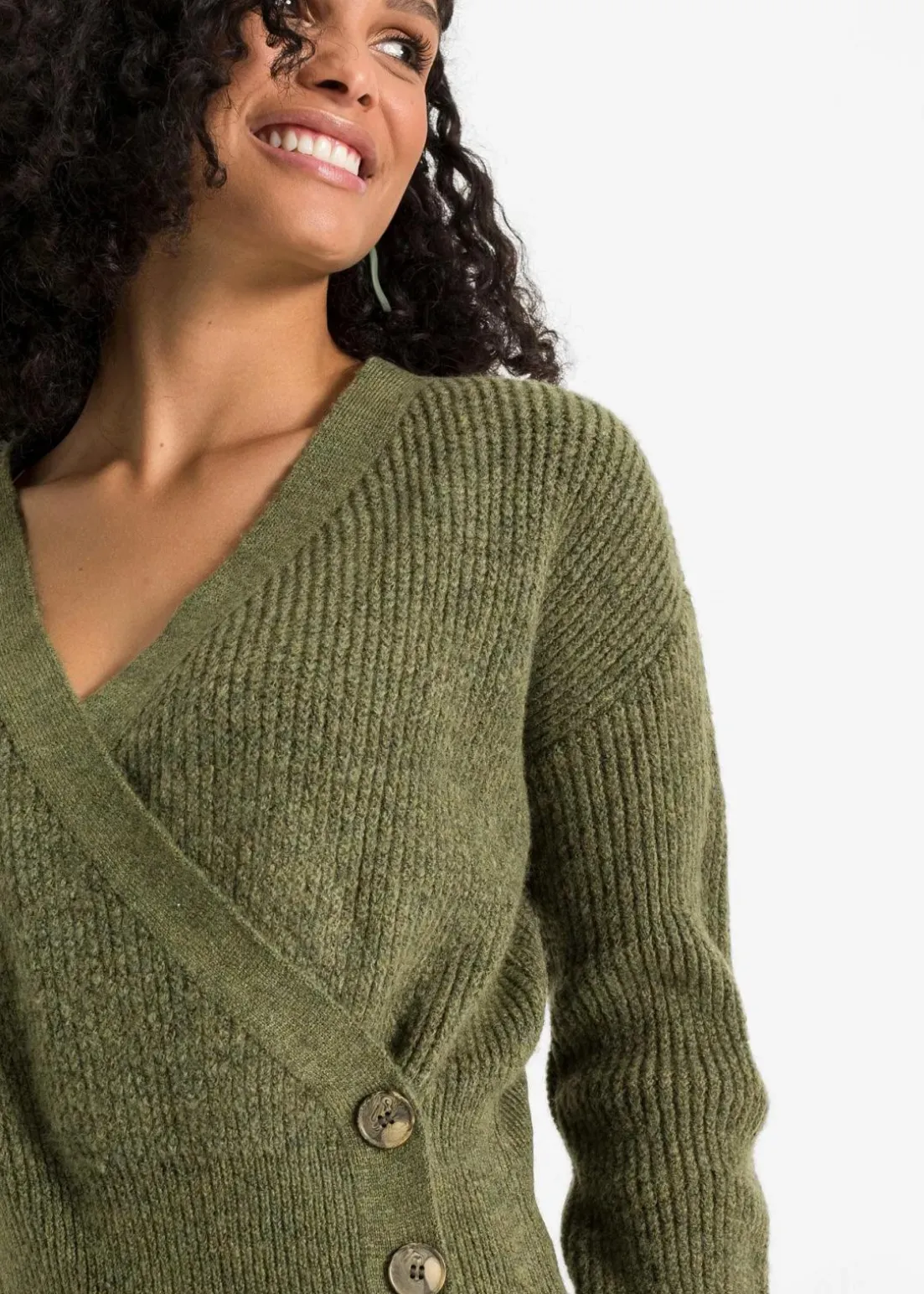 Oversized-Pullover in Wickeloptik