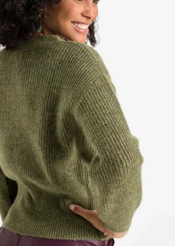 Oversized-Pullover in Wickeloptik