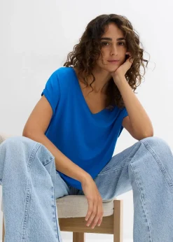 Oversized-Shirt aus fließendem Viskose-Mix