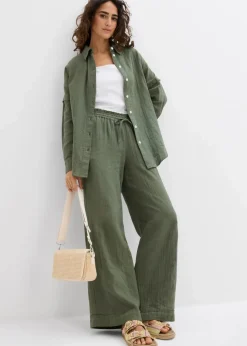 Oversize-Hemd aus luftigem Musselin