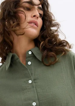 Oversize-Hemd aus luftigem Musselin