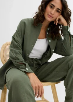 Oversize-Hemd aus luftigem Musselin