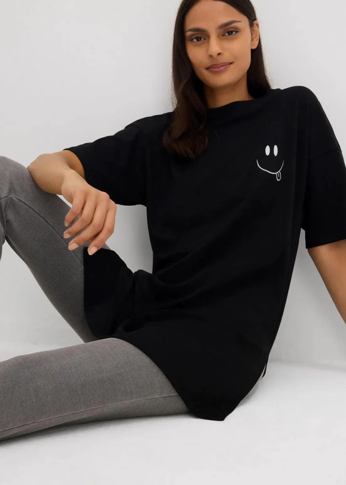 Oversize-Longshirt aus reiner Bio-Baumwolle