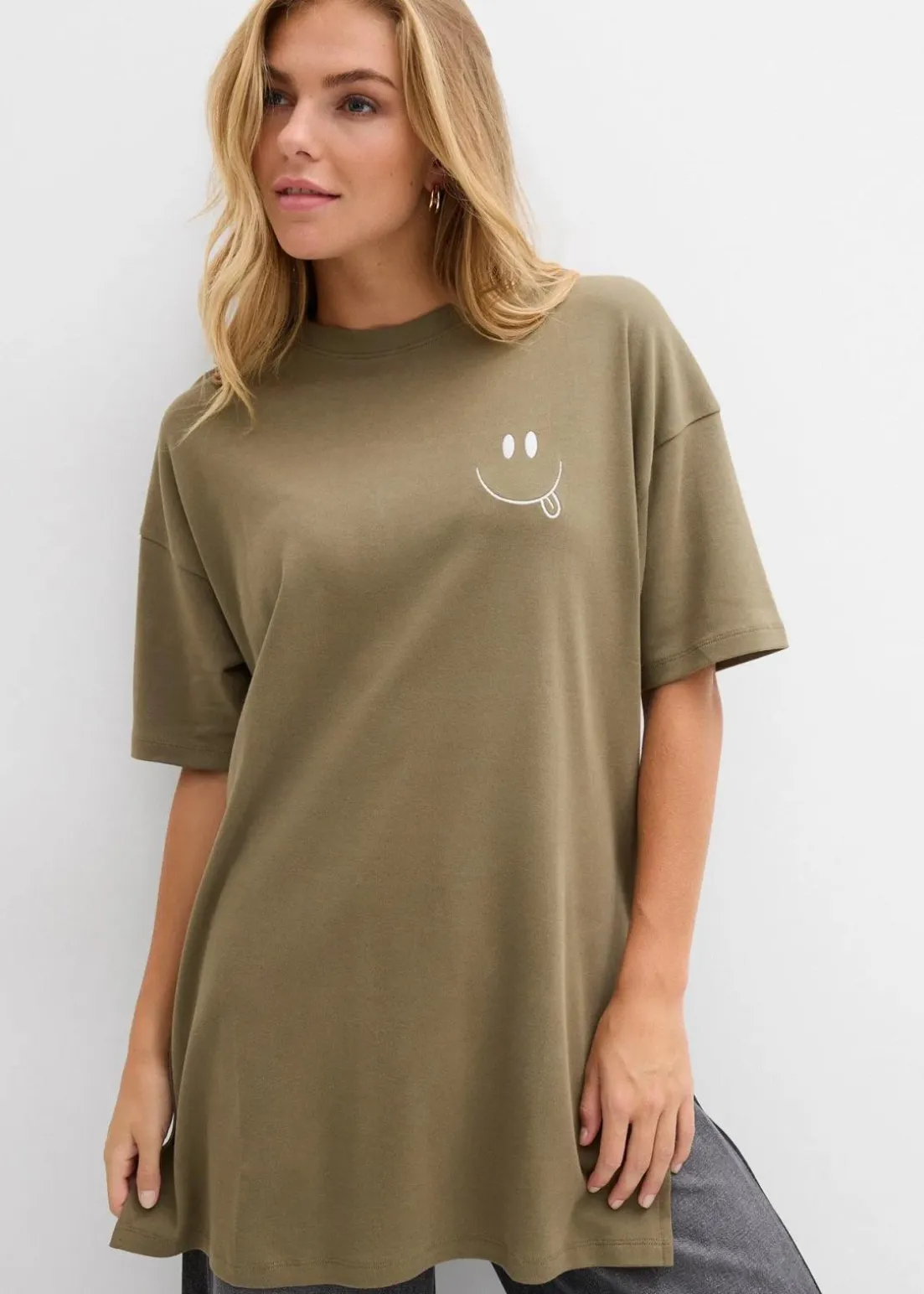 Oversize-Longshirt aus reiner Bio-Baumwolle