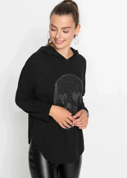 Oversize-Longshirt mit Kapuze