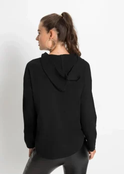 Oversize-Longshirt mit Kapuze