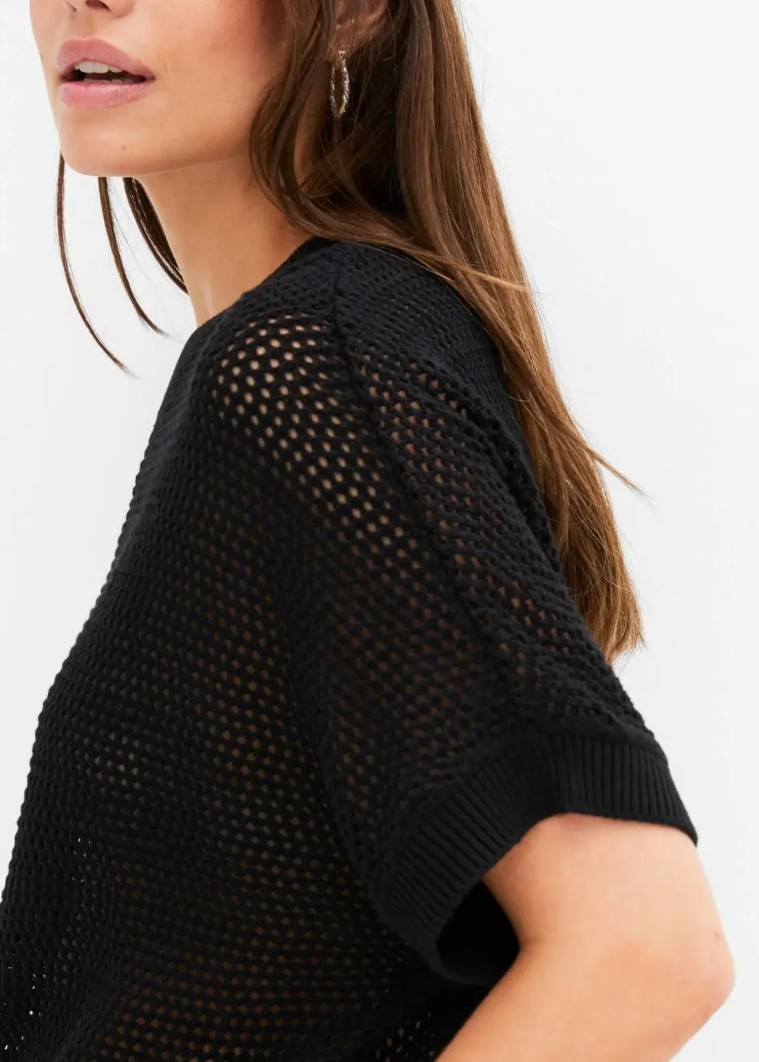 Oversize-Pullover aus Baumwoll-Mix