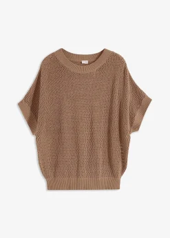 Oversize-Pullover aus Baumwoll-Mix