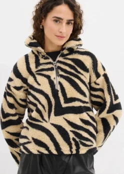 Oversize-Pullover aus Teddyfleece