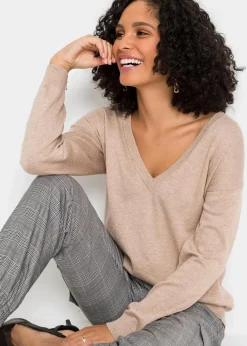 Oversize-Pullover aus Viskose- mix