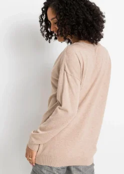 Oversize-Pullover aus Viskose- mix