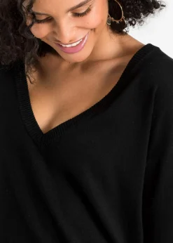 Oversize-Pullover aus Viskose- mix