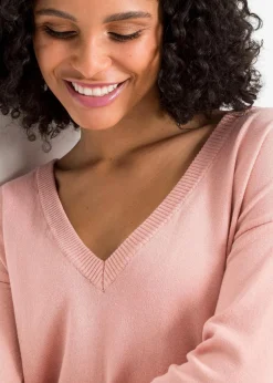 Oversize-Pullover aus Viskose- mix