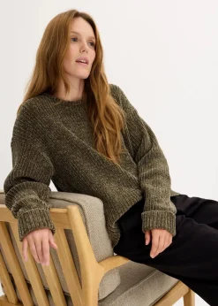 Oversize-Pullover aus weichem Chenille