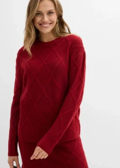 Oversize-Pullover aus Zopfstrick