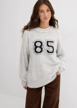 Oversize-Pullover mit überschnittener Schulter