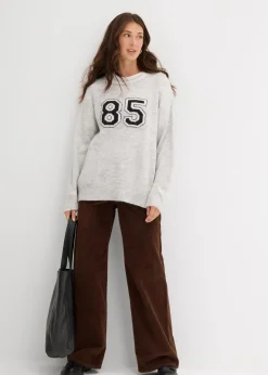 Oversize-Pullover mit überschnittener Schulter