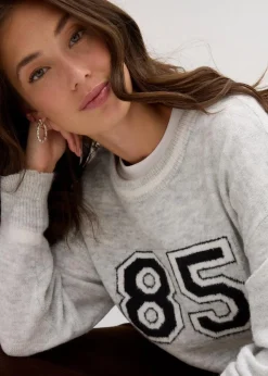 Oversize-Pullover mit überschnittener Schulter