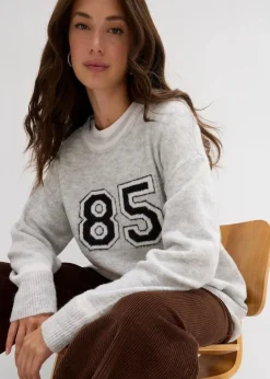 Oversize-Pullover mit überschnittener Schulter