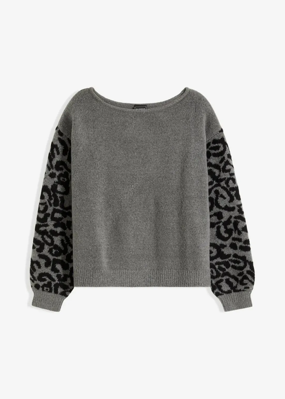 Oversize-Pullover mit Leo-Muster