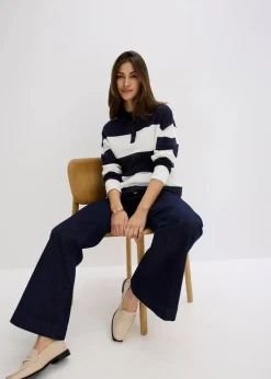 Oversize-Pullover mit Polokragen