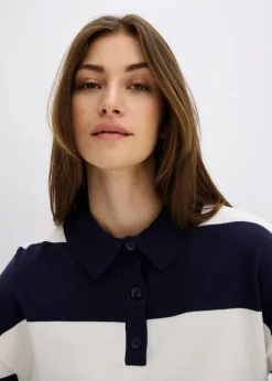 Oversize-Pullover mit Polokragen