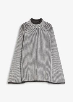 Oversize-Pullover mit Stehkragen