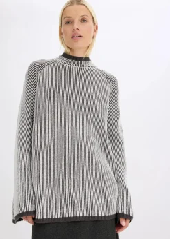 Oversize-Pullover mit Stehkragen