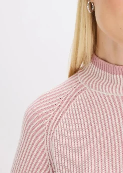 Oversize-Pullover mit Stehkragen