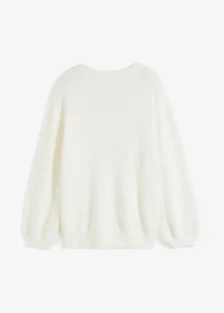 Oversize-Pullover mit tiefem Rückenausschnitt