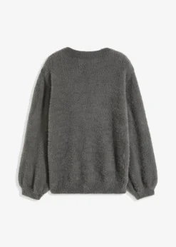 Oversize-Pullover mit tiefem Rückenausschnitt