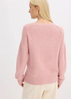 Oversize-Pullover mit V-Ausschnitt