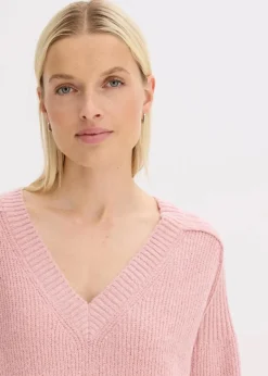 Oversize-Pullover mit V-Ausschnitt